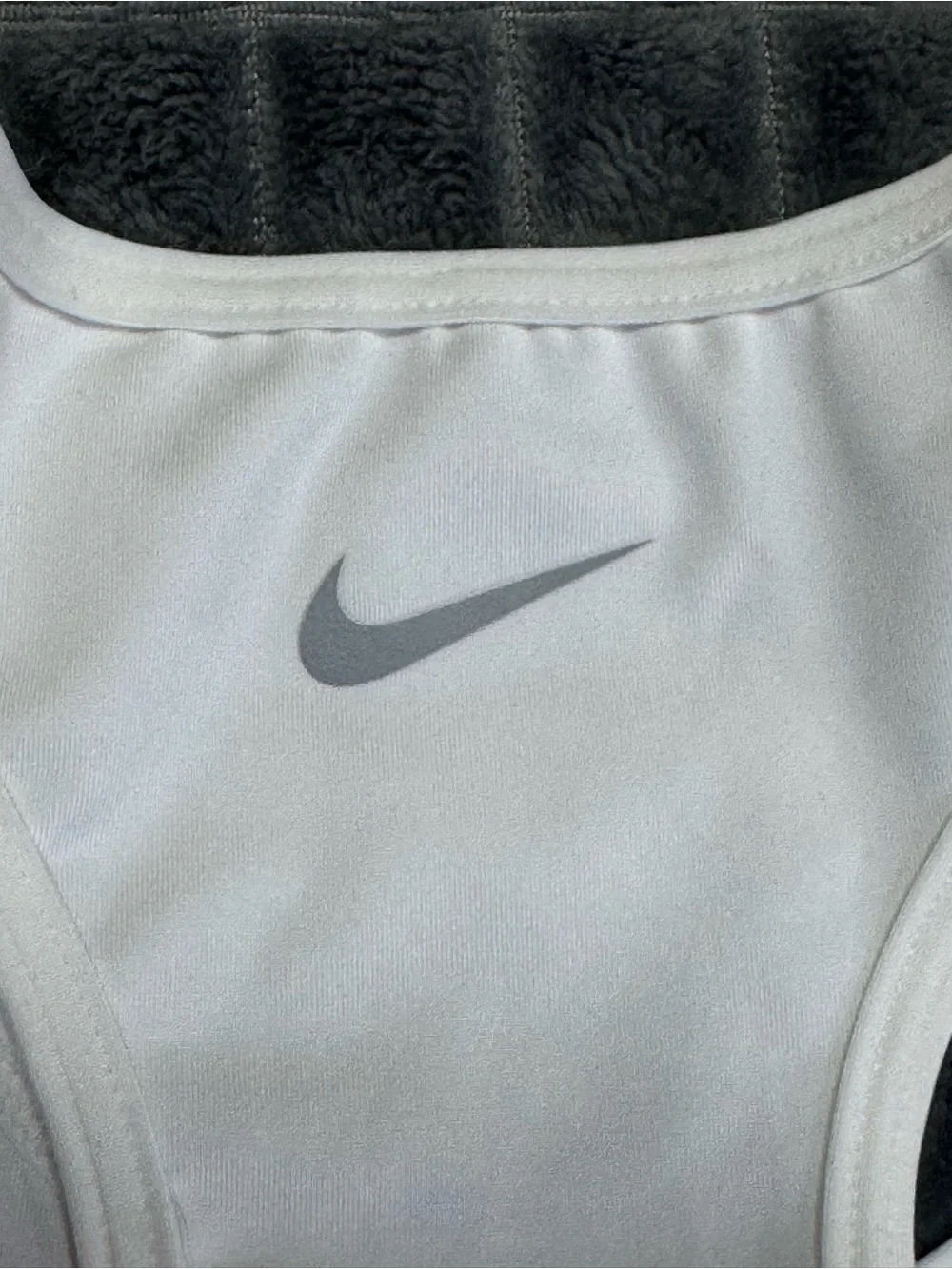 ❤️ Nike Large Womens White Racerback Athletic Tank Top Yoga Shirt Athletic (B6)